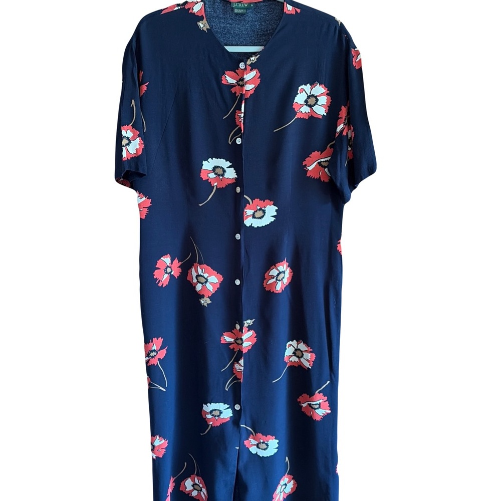 J. Crew Navy floral maxi dress size 12